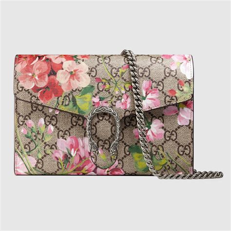 gucci dionysus bag floral wallet on chain|gucci wallet purse with chain.